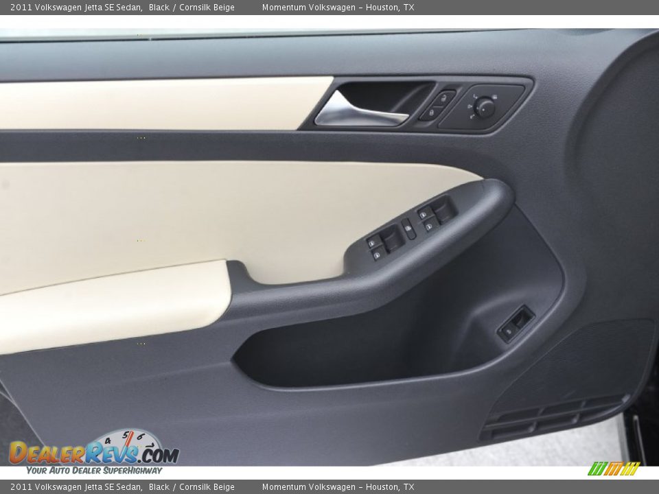 2011 Volkswagen Jetta SE Sedan Black / Cornsilk Beige Photo #11