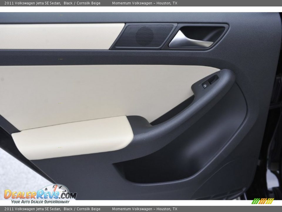 2011 Volkswagen Jetta SE Sedan Black / Cornsilk Beige Photo #21