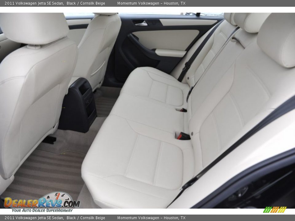 2011 Volkswagen Jetta SE Sedan Black / Cornsilk Beige Photo #22