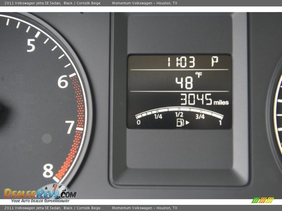 2011 Volkswagen Jetta SE Sedan Black / Cornsilk Beige Photo #35