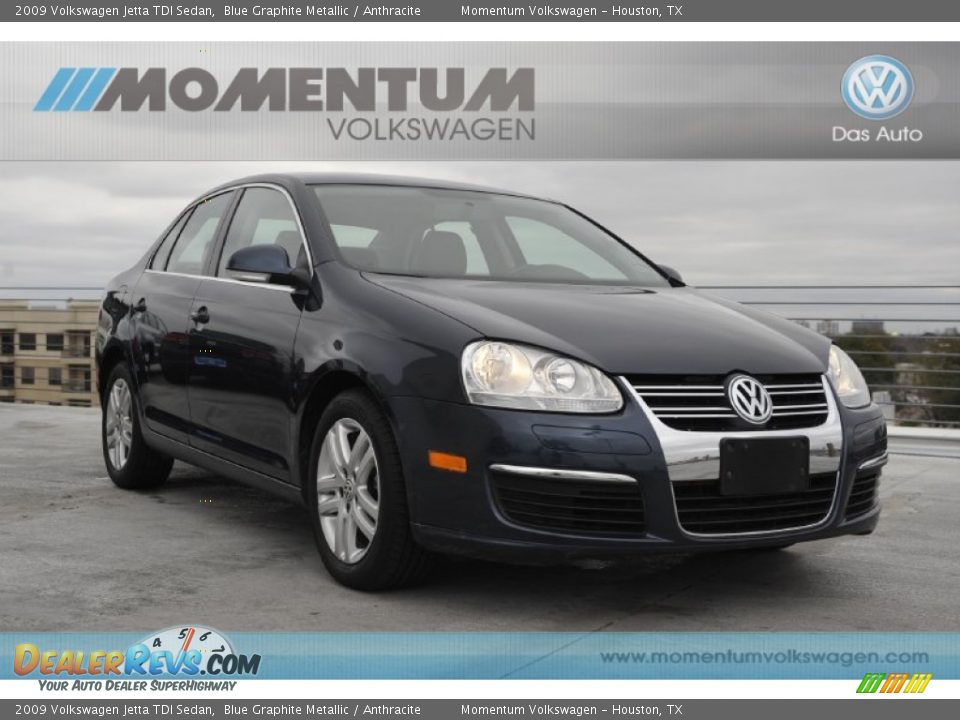 2009 Volkswagen Jetta TDI Sedan Blue Graphite Metallic / Anthracite Photo #1