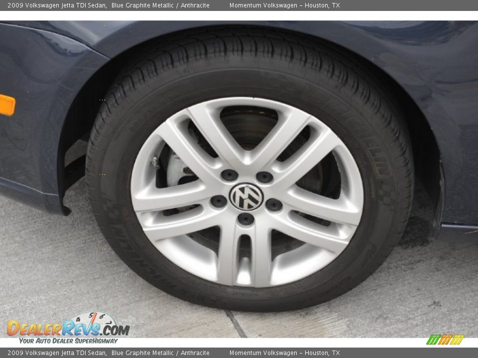 2009 Volkswagen Jetta TDI Sedan Blue Graphite Metallic / Anthracite Photo #4