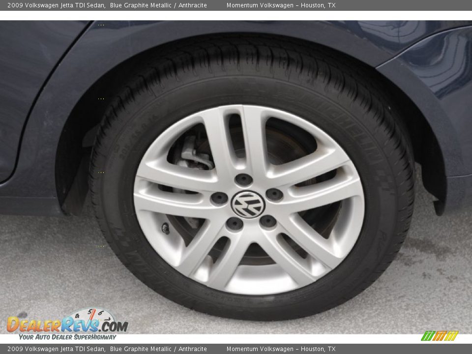 2009 Volkswagen Jetta TDI Sedan Blue Graphite Metallic / Anthracite Photo #5