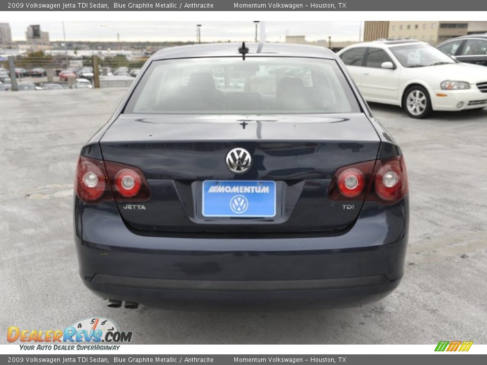 2009 Volkswagen Jetta TDI Sedan Blue Graphite Metallic / Anthracite Photo #6