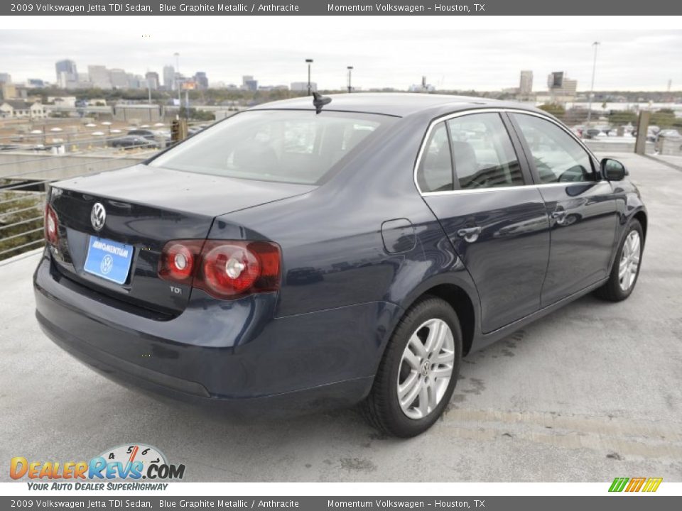 2009 Volkswagen Jetta TDI Sedan Blue Graphite Metallic / Anthracite Photo #7