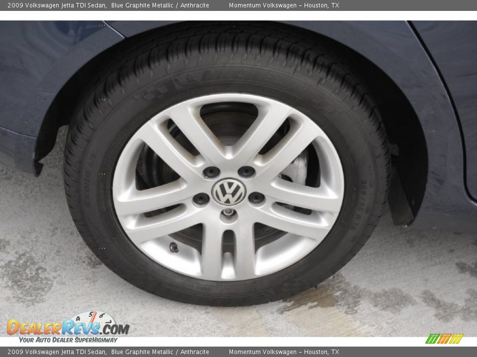 2009 Volkswagen Jetta TDI Sedan Blue Graphite Metallic / Anthracite Photo #8