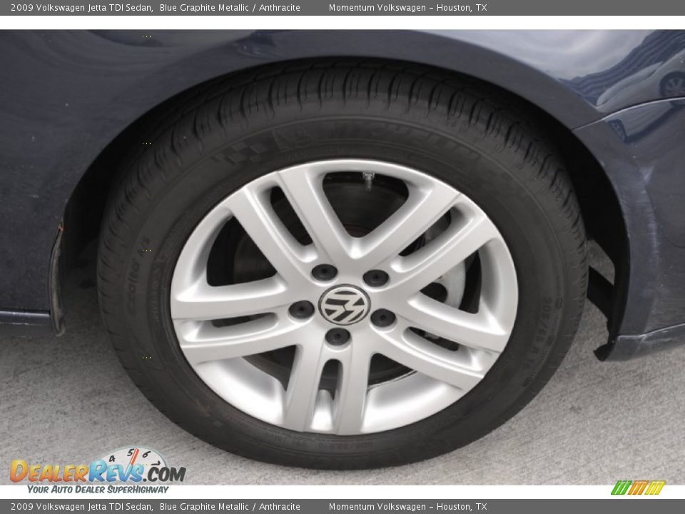 2009 Volkswagen Jetta TDI Sedan Blue Graphite Metallic / Anthracite Photo #10