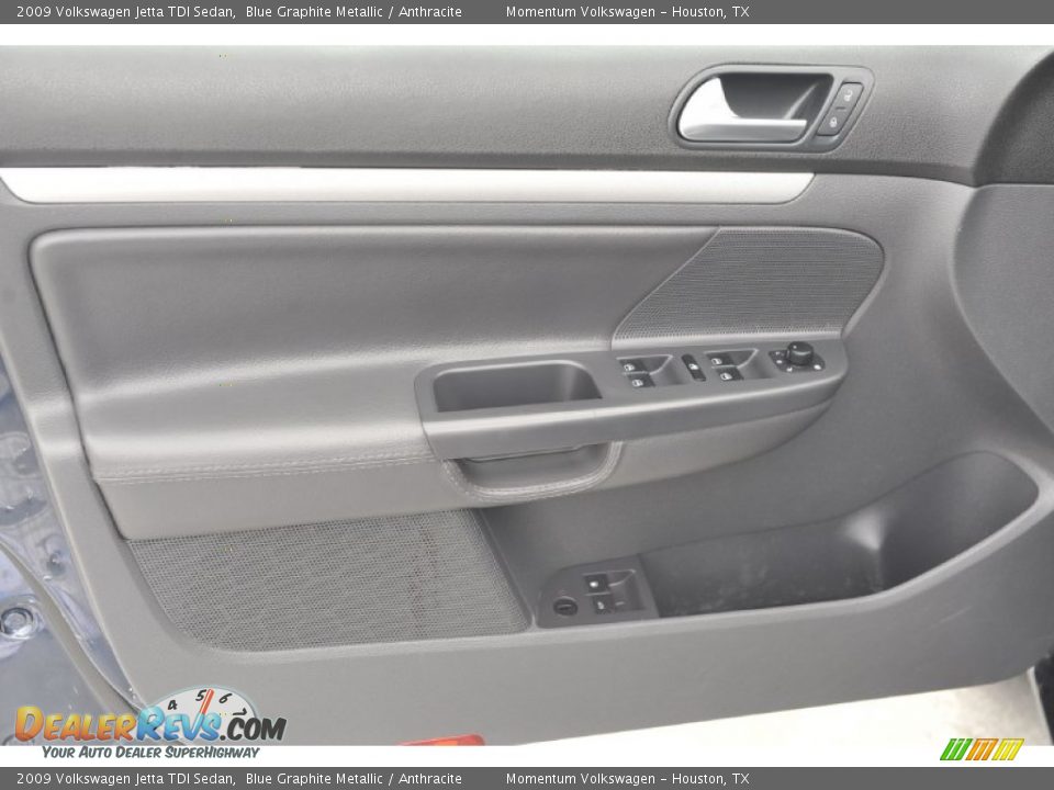 2009 Volkswagen Jetta TDI Sedan Blue Graphite Metallic / Anthracite Photo #11