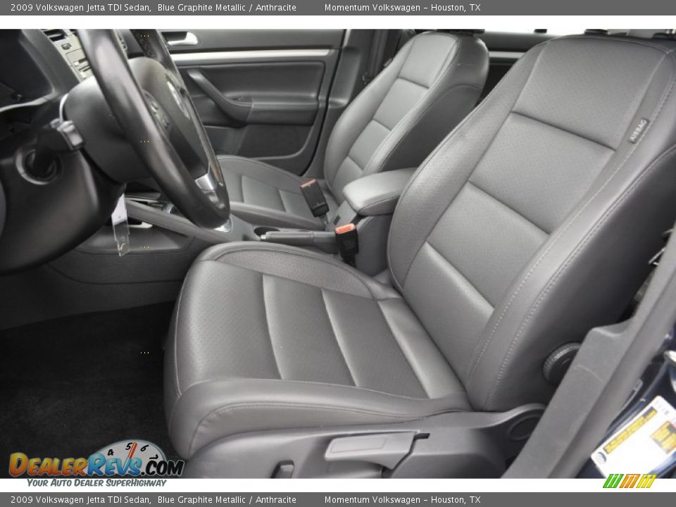 2009 Volkswagen Jetta TDI Sedan Blue Graphite Metallic / Anthracite Photo #13