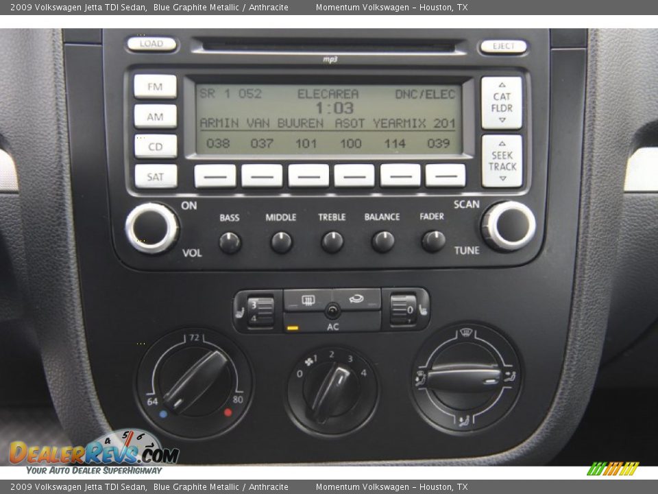 2009 Volkswagen Jetta TDI Sedan Blue Graphite Metallic / Anthracite Photo #19
