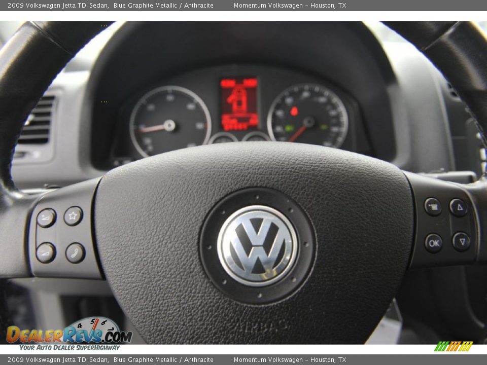 2009 Volkswagen Jetta TDI Sedan Blue Graphite Metallic / Anthracite Photo #22