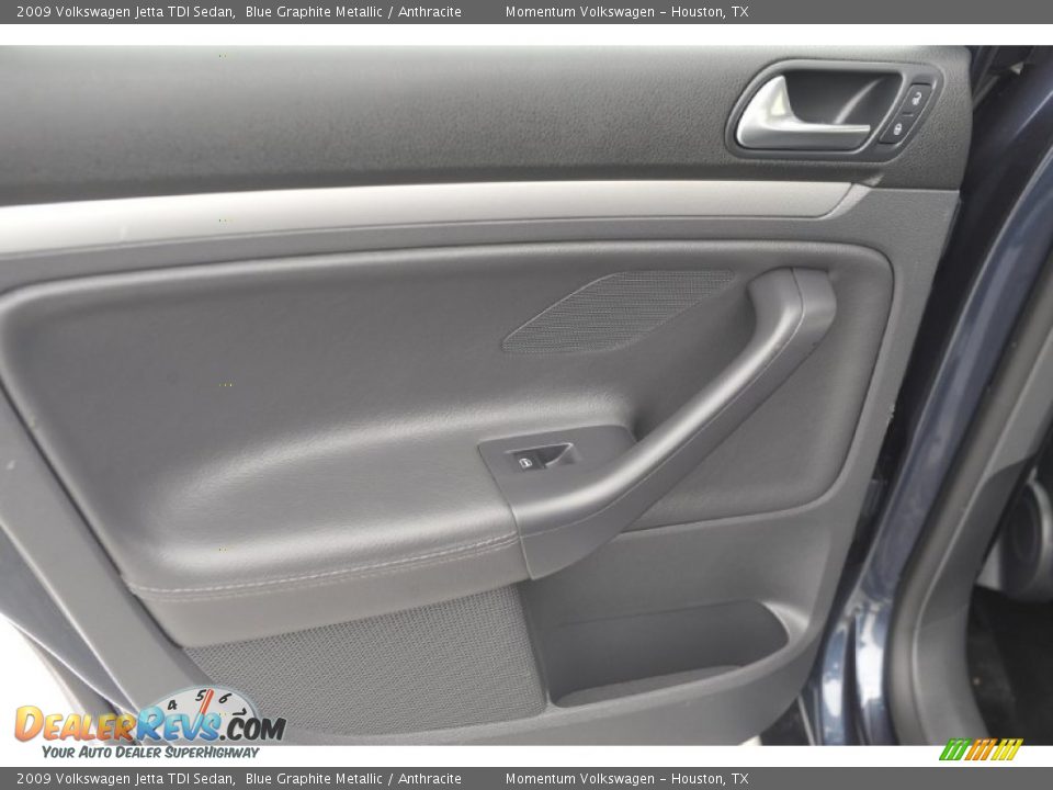 2009 Volkswagen Jetta TDI Sedan Blue Graphite Metallic / Anthracite Photo #25