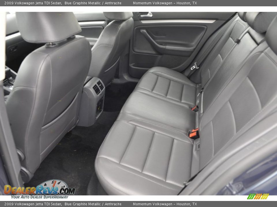 2009 Volkswagen Jetta TDI Sedan Blue Graphite Metallic / Anthracite Photo #26