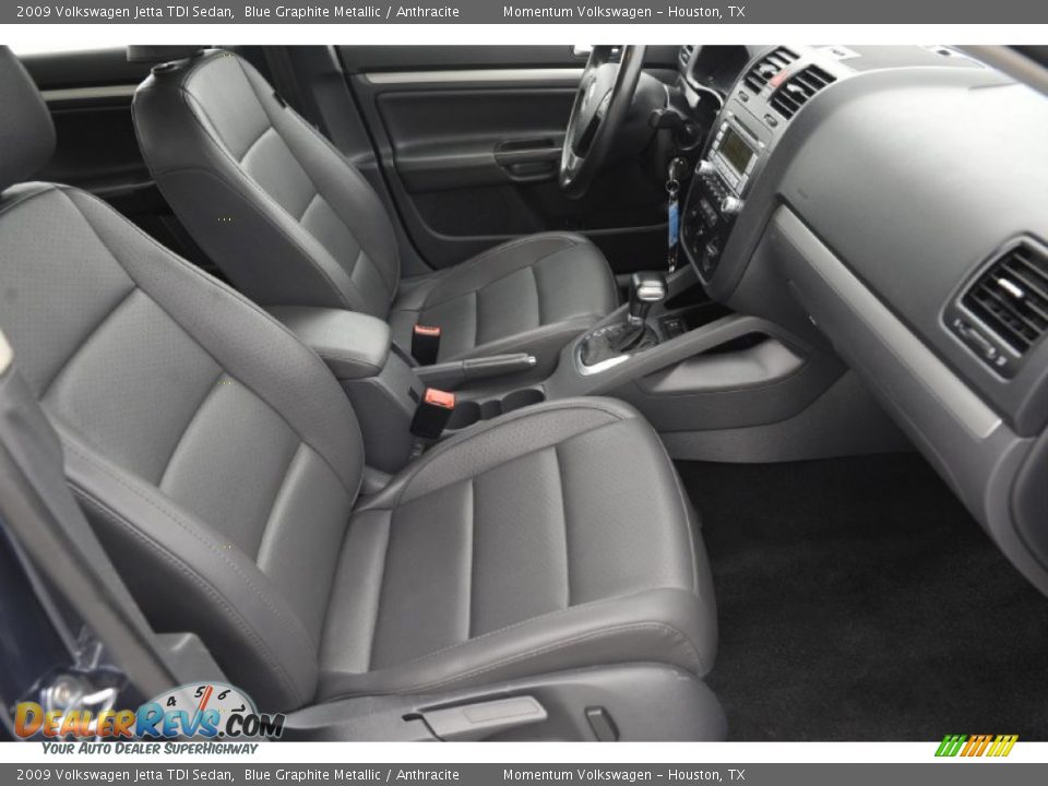 2009 Volkswagen Jetta TDI Sedan Blue Graphite Metallic / Anthracite Photo #34
