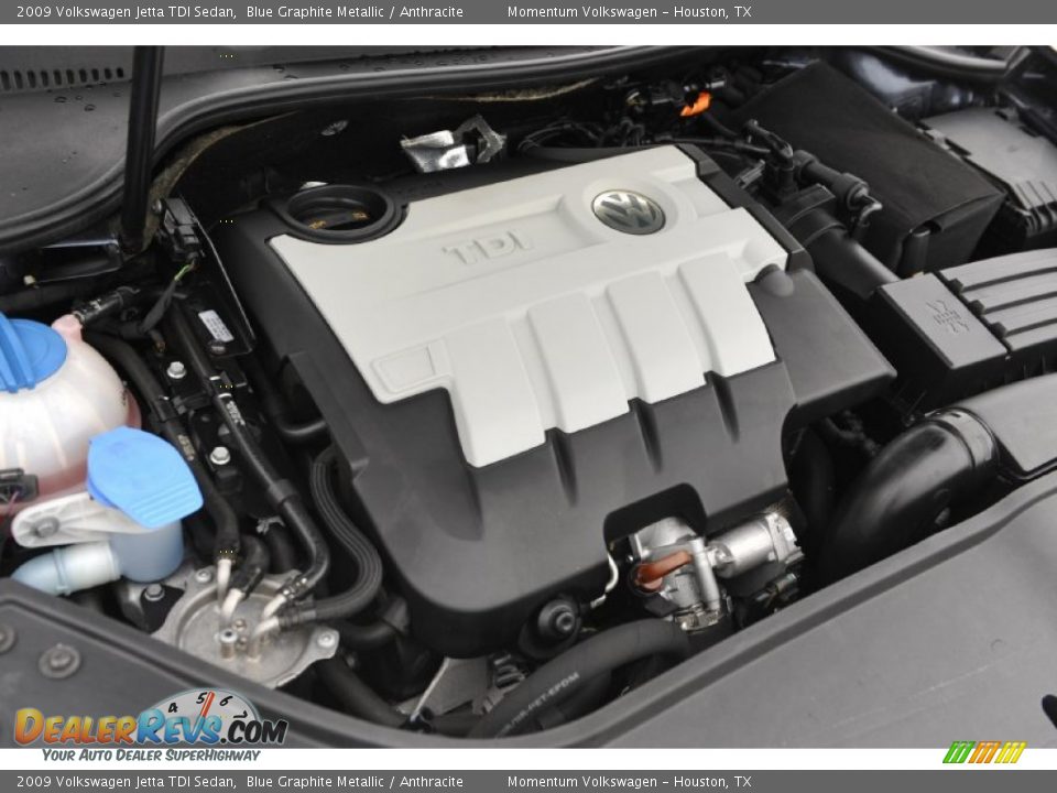 2009 Volkswagen Jetta TDI Sedan Blue Graphite Metallic / Anthracite Photo #35