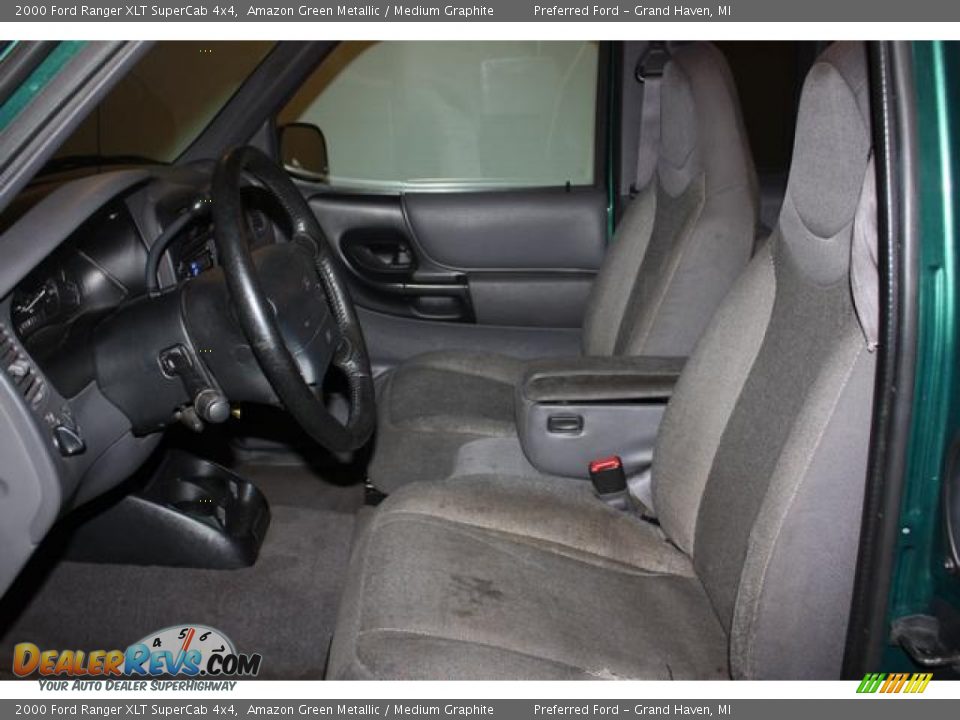 Medium Graphite Interior - 2000 Ford Ranger XLT SuperCab 4x4 Photo #4