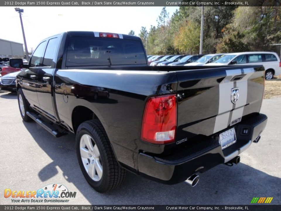 2012 Dodge Ram 1500 Express Quad Cab Black / Dark Slate Gray/Medium Graystone Photo #3