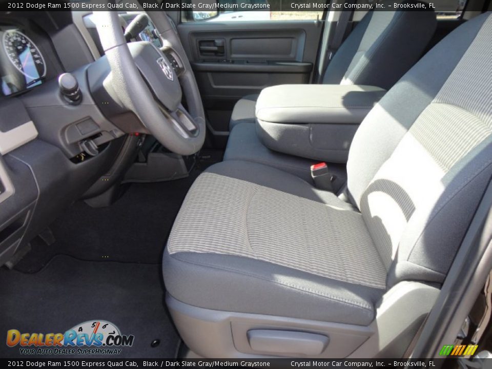 2012 Dodge Ram 1500 Express Quad Cab Black / Dark Slate Gray/Medium Graystone Photo #4