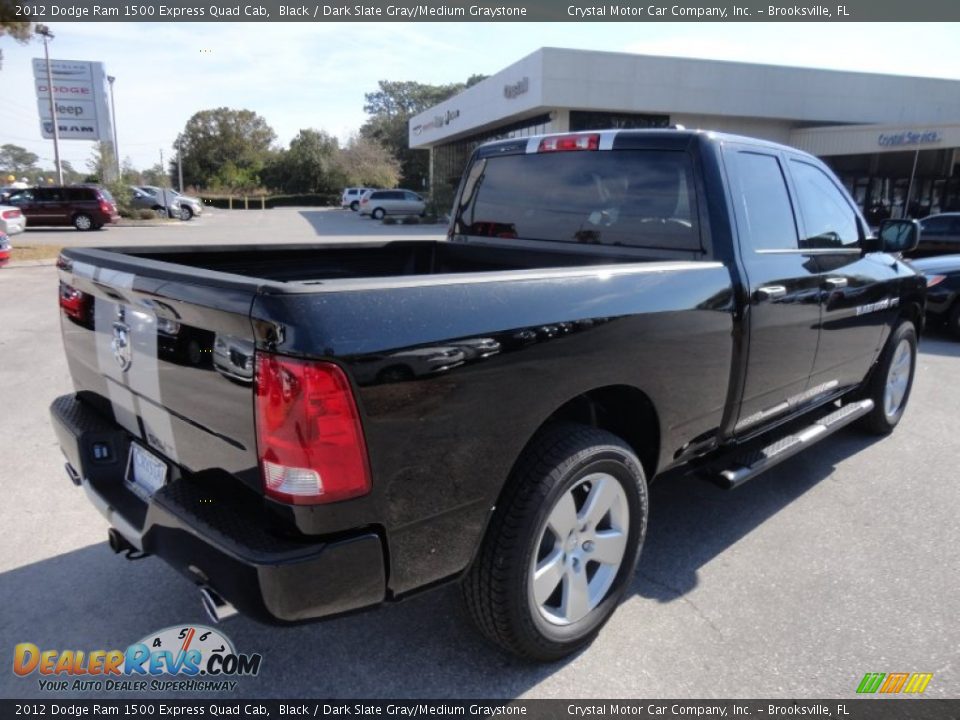 2012 Dodge Ram 1500 Express Quad Cab Black / Dark Slate Gray/Medium Graystone Photo #8