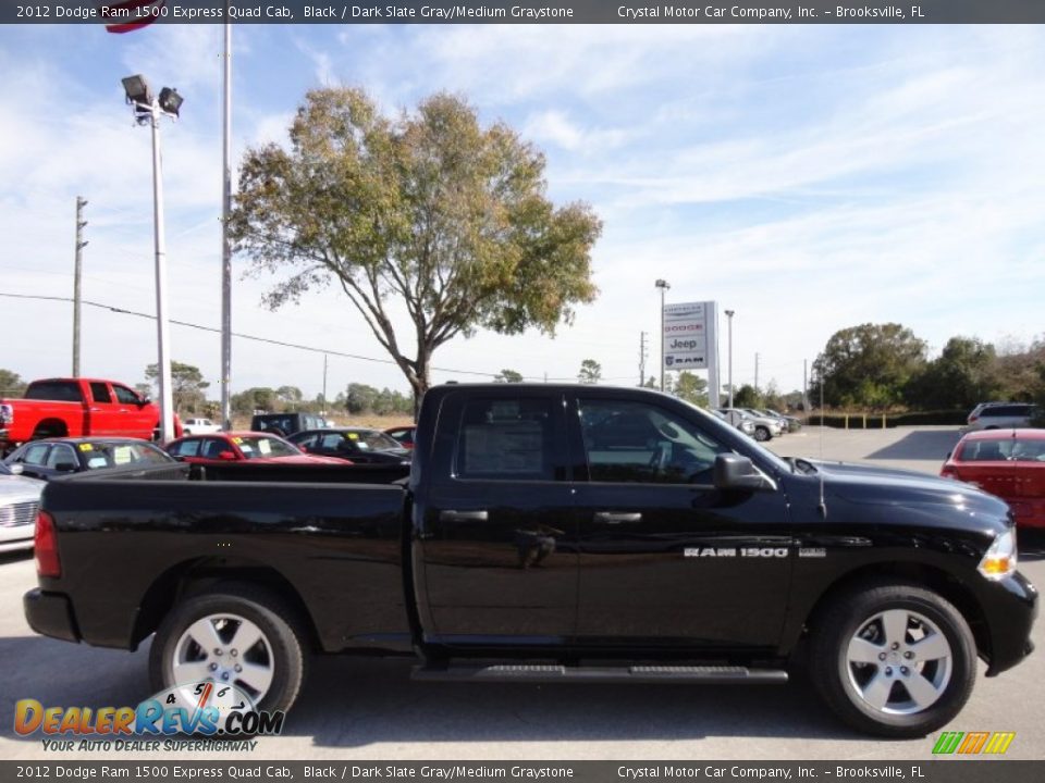 2012 Dodge Ram 1500 Express Quad Cab Black / Dark Slate Gray/Medium Graystone Photo #9