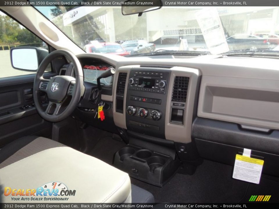 2012 Dodge Ram 1500 Express Quad Cab Black / Dark Slate Gray/Medium Graystone Photo #11