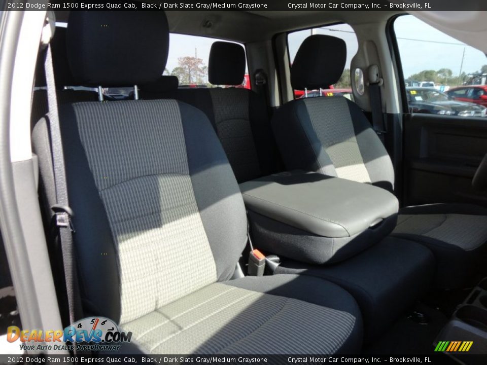 2012 Dodge Ram 1500 Express Quad Cab Black / Dark Slate Gray/Medium Graystone Photo #12