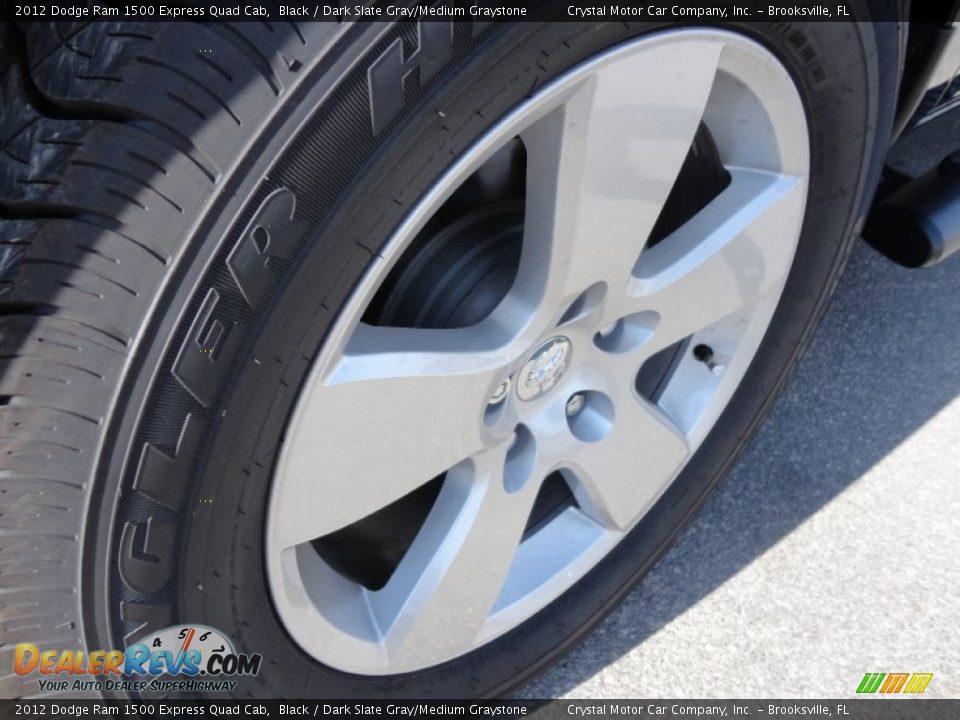 2012 Dodge Ram 1500 Express Quad Cab Black / Dark Slate Gray/Medium Graystone Photo #16