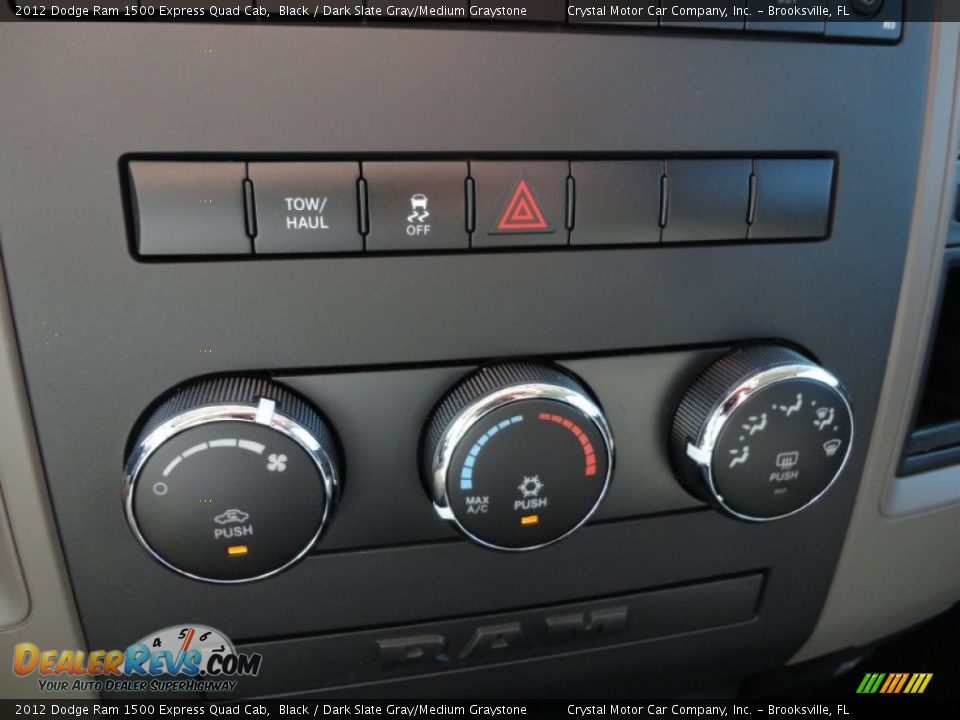 2012 Dodge Ram 1500 Express Quad Cab Black / Dark Slate Gray/Medium Graystone Photo #24