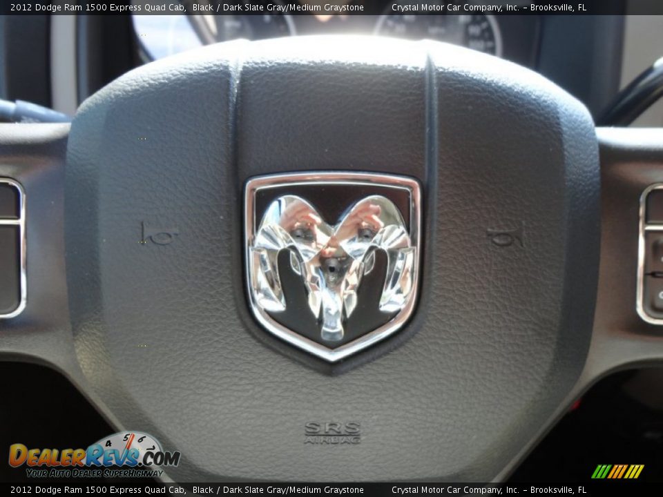 2012 Dodge Ram 1500 Express Quad Cab Black / Dark Slate Gray/Medium Graystone Photo #26