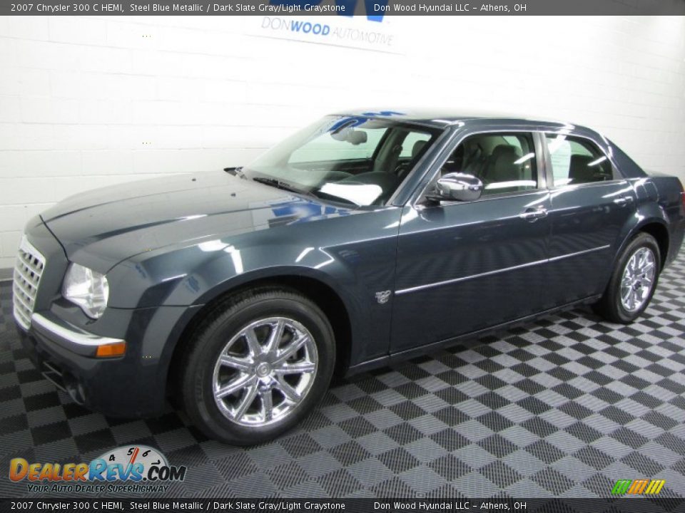 2007 Chrysler 300 C HEMI Steel Blue Metallic / Dark Slate Gray/Light Graystone Photo #2