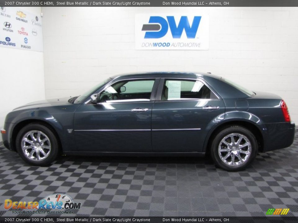 2007 Chrysler 300 C HEMI Steel Blue Metallic / Dark Slate Gray/Light Graystone Photo #6