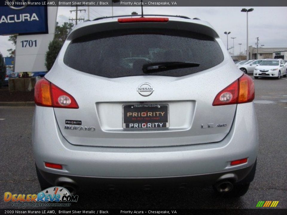 2009 Nissan Murano LE AWD Brilliant Silver Metallic / Black Photo #5