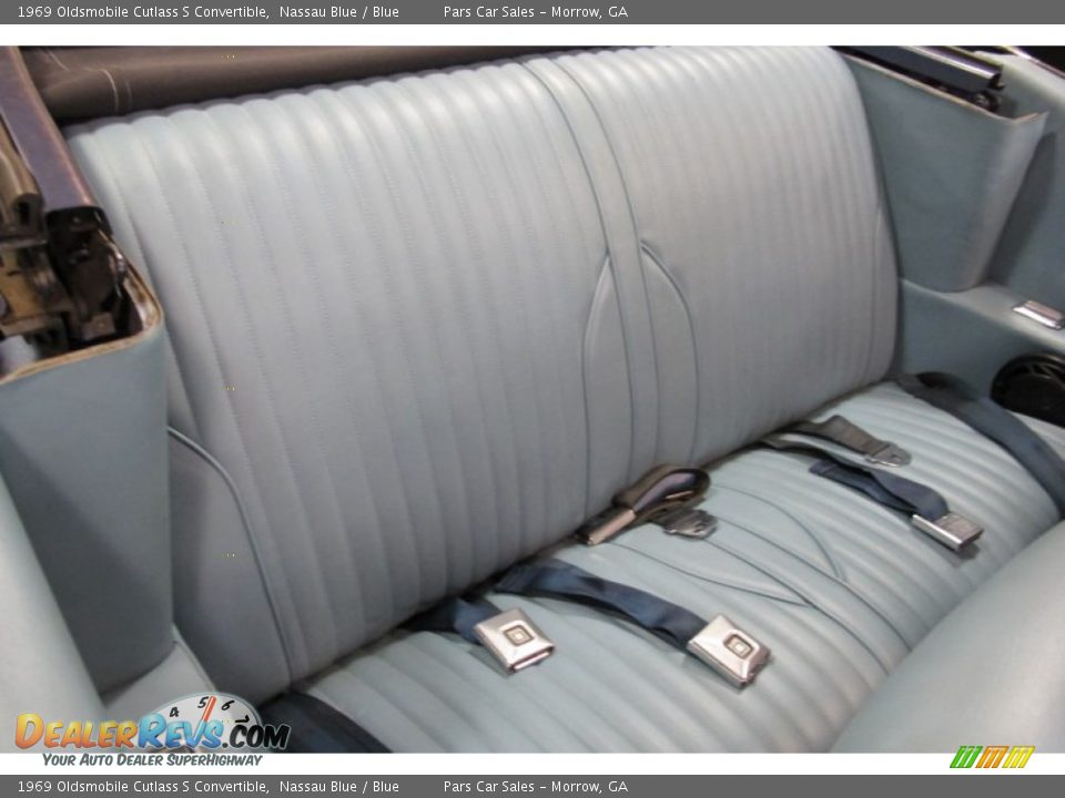 Blue Interior - 1969 Oldsmobile Cutlass S Convertible Photo #7