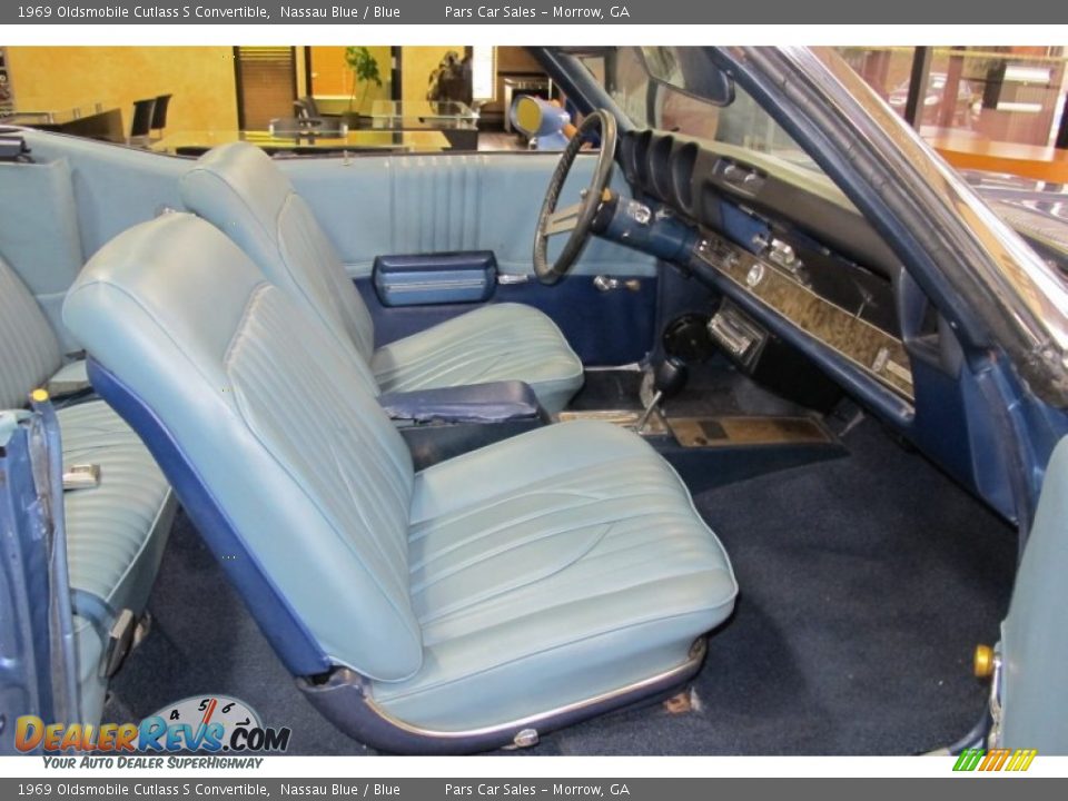 Blue Interior - 1969 Oldsmobile Cutlass S Convertible Photo #8