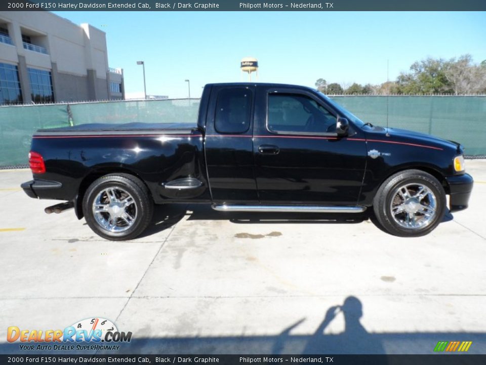 Black 2000 Ford F150 Harley Davidson Extended Cab Photo #2