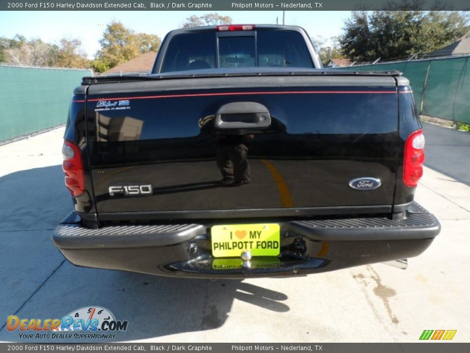 2000 Ford F150 Harley Davidson Extended Cab Black / Dark Graphite Photo #4