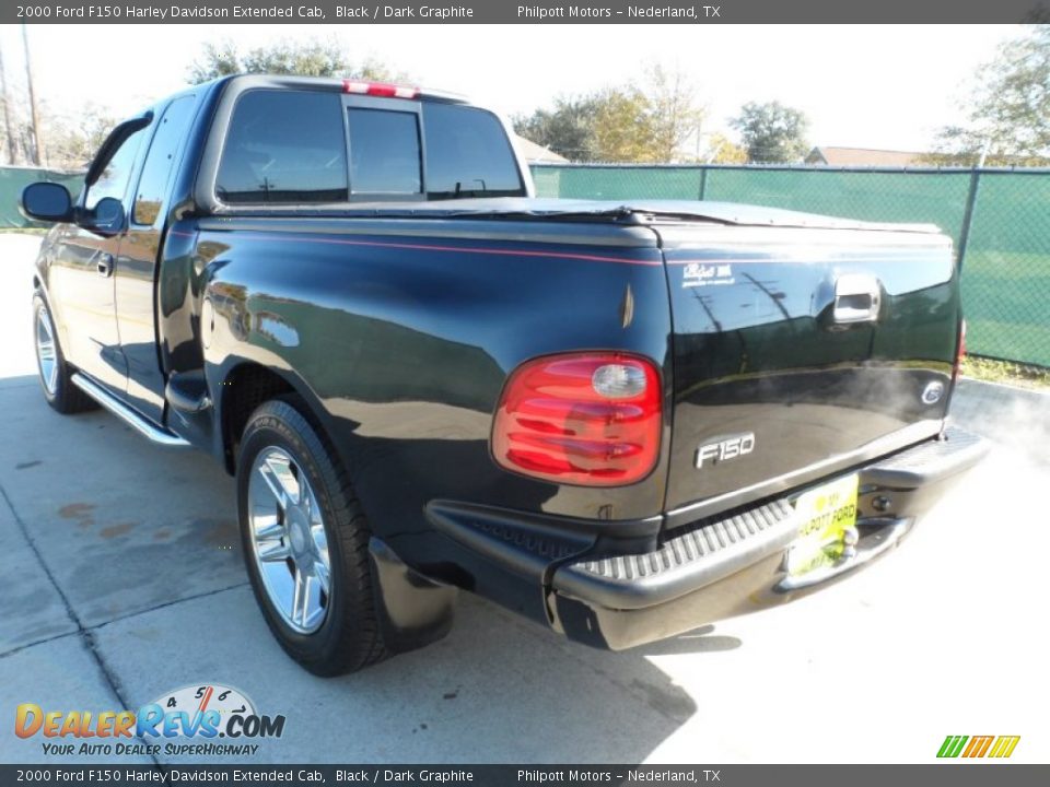 2000 Ford F150 Harley Davidson Extended Cab Black / Dark Graphite Photo #5