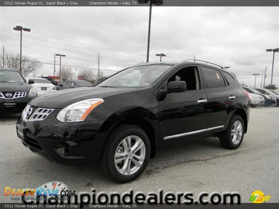 2012 Nissan Rogue SV Super Black / Gray Photo #1