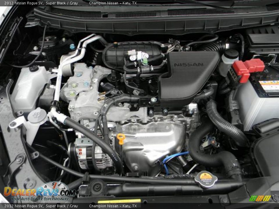 2012 Nissan Rogue SV Super Black / Gray Photo #6