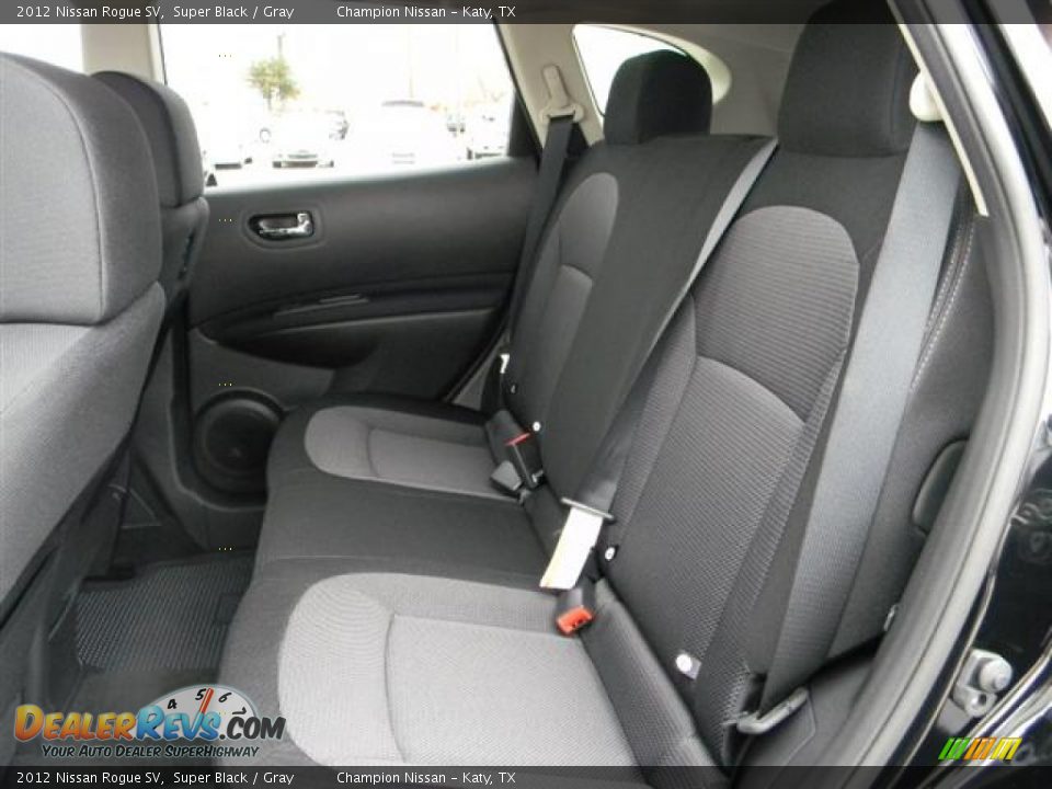 2012 Nissan Rogue SV Super Black / Gray Photo #8