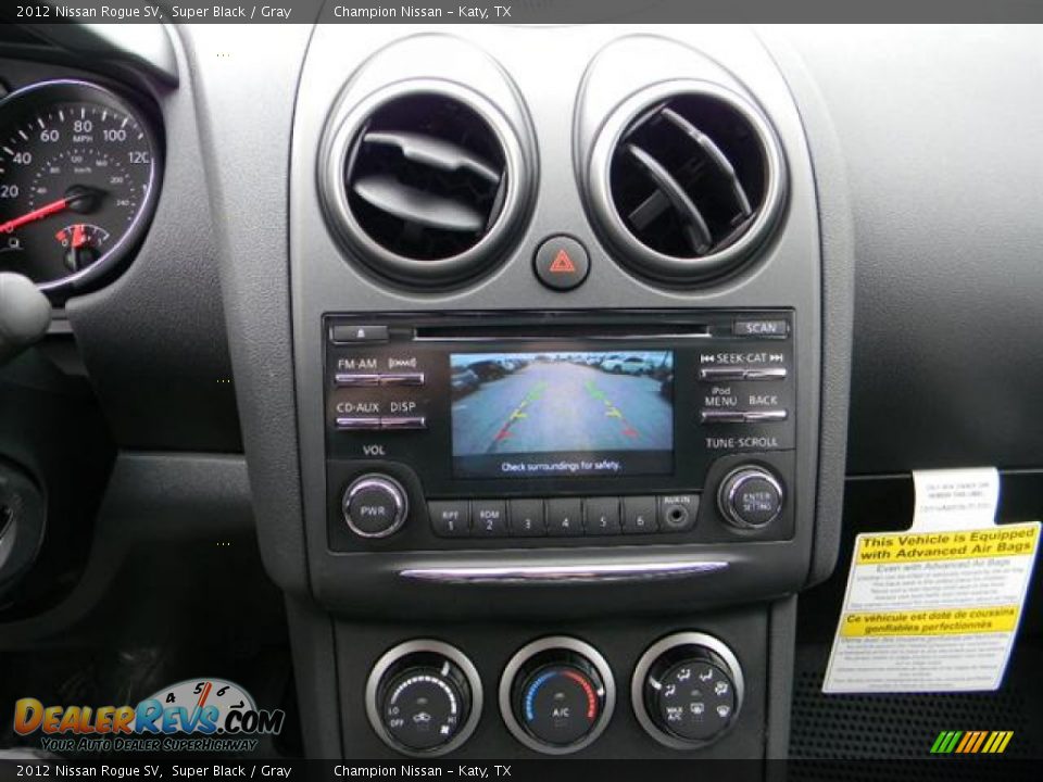 2012 Nissan Rogue SV Super Black / Gray Photo #13
