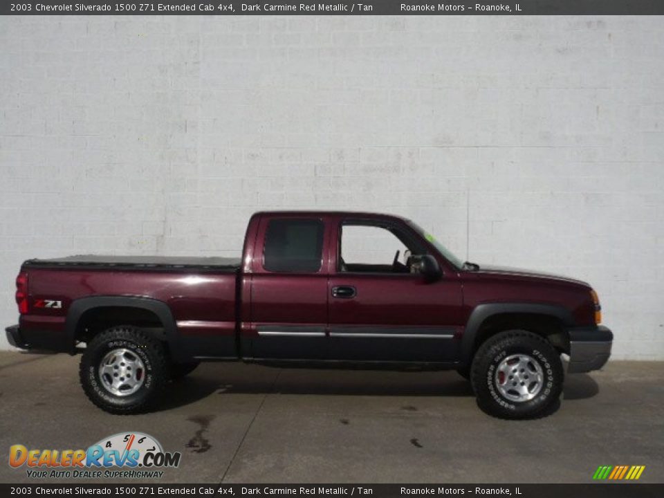 2003 Chevrolet Silverado 1500 Z71 Extended Cab 4x4 Dark Carmine Red Metallic / Tan Photo #2