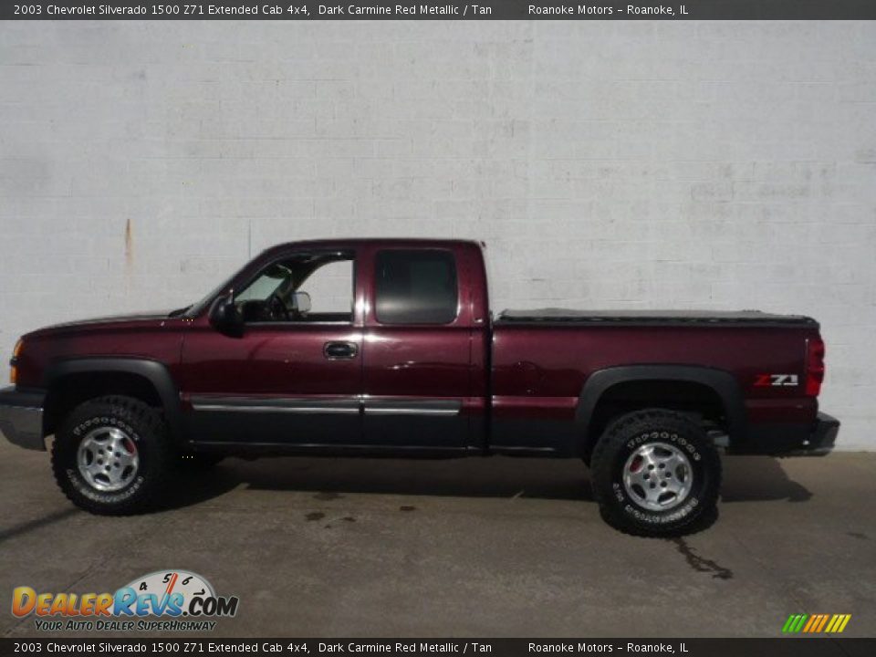 Dark Carmine Red Metallic 2003 Chevrolet Silverado 1500 Z71 Extended Cab 4x4 Photo #3