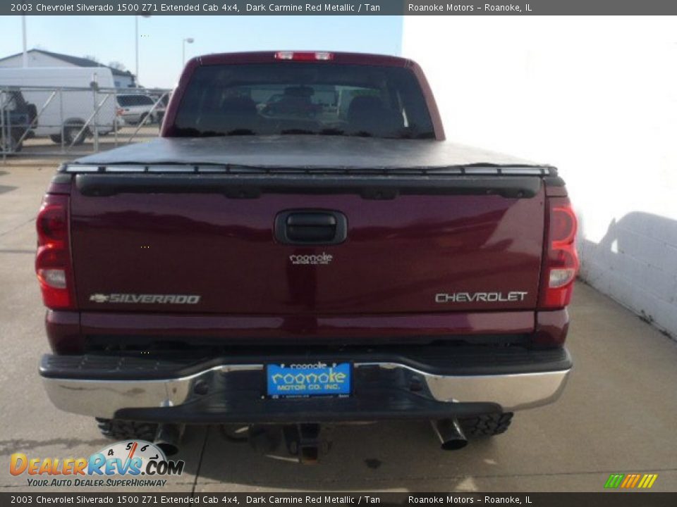 2003 Chevrolet Silverado 1500 Z71 Extended Cab 4x4 Dark Carmine Red Metallic / Tan Photo #4