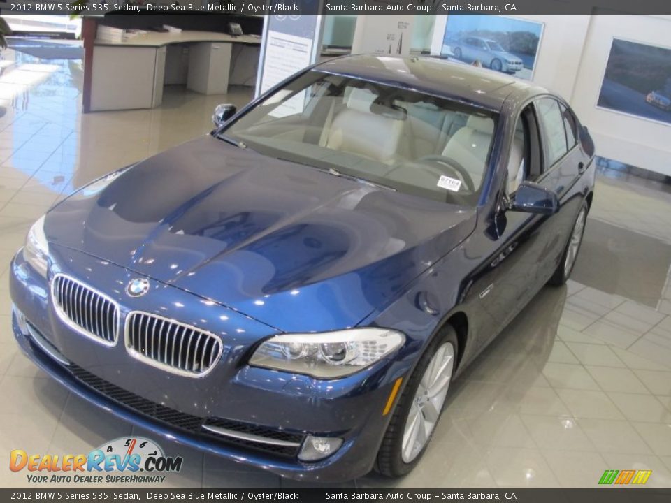 2012 BMW 5 Series 535i Sedan Deep Sea Blue Metallic / Oyster/Black Photo #3