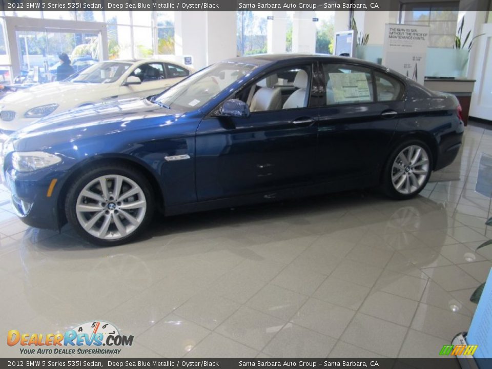2012 BMW 5 Series 535i Sedan Deep Sea Blue Metallic / Oyster/Black Photo #4
