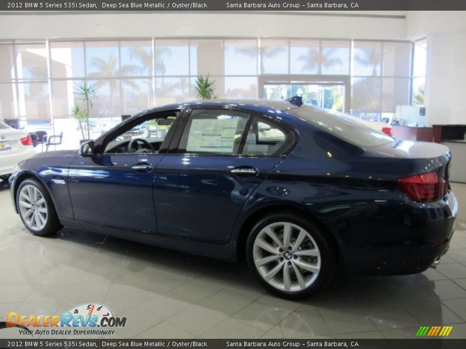 2012 BMW 5 Series 535i Sedan Deep Sea Blue Metallic / Oyster/Black Photo #5