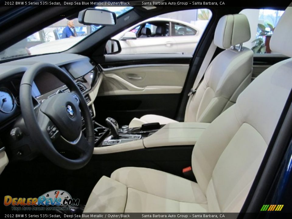 2012 BMW 5 Series 535i Sedan Deep Sea Blue Metallic / Oyster/Black Photo #9