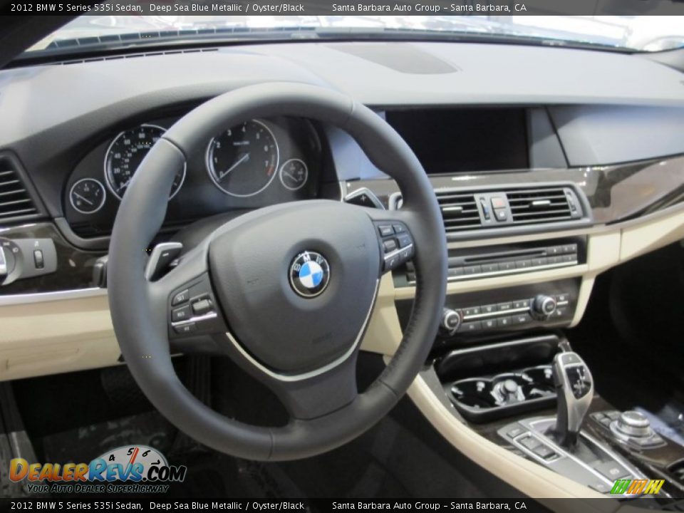 2012 BMW 5 Series 535i Sedan Deep Sea Blue Metallic / Oyster/Black Photo #10