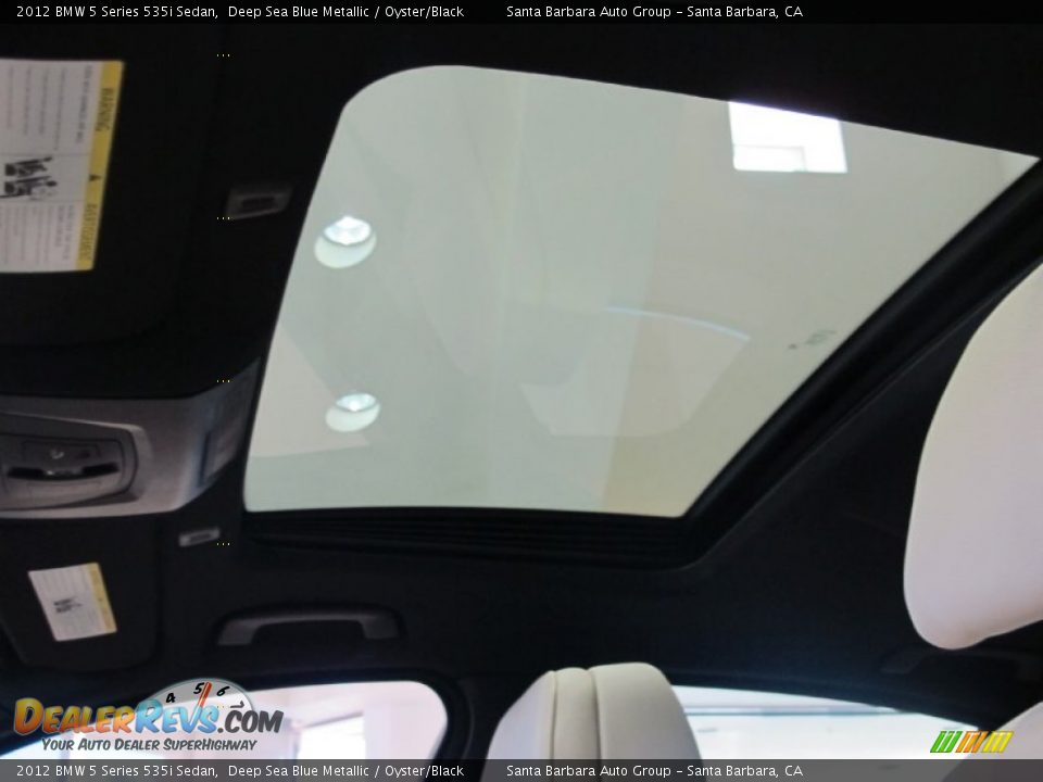 2012 BMW 5 Series 535i Sedan Deep Sea Blue Metallic / Oyster/Black Photo #12